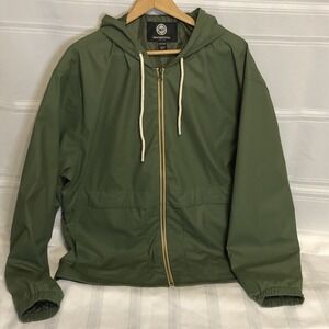 Weatherproof Men's Size 2XL Green Hooded Water Resistant Flexible Durable Jacket